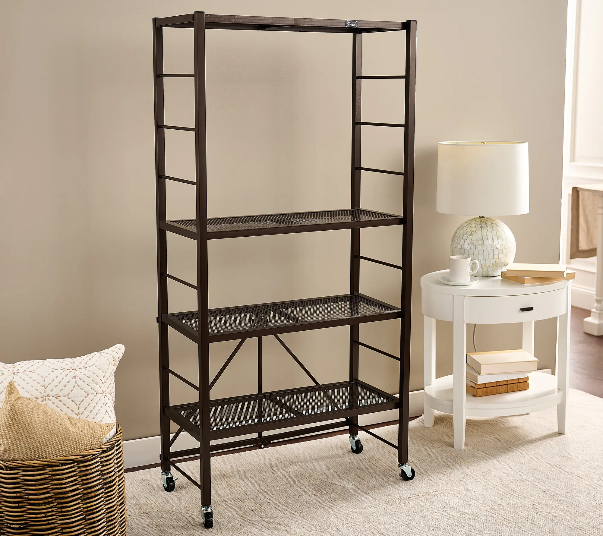 Pop-It 4-Tier Collapsible and Adjustable Storage Rack Pop-It 4-Tier Collapsible and Adjustable Storage Rack