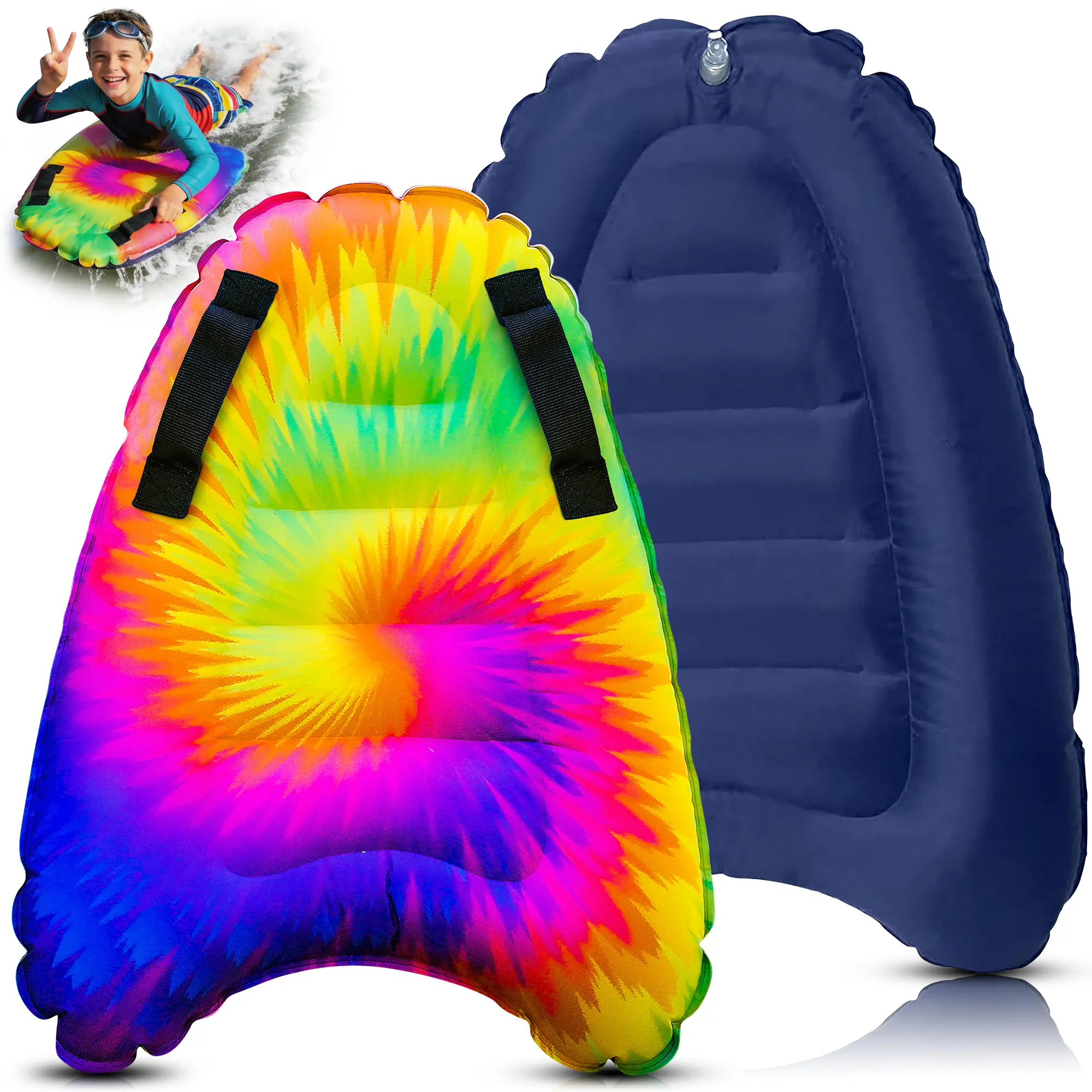 JAMBO Inflatable Surf Body Board with Handles