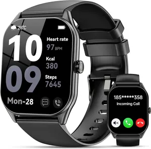 2026 New Multi-functional Smartwatch,﻿Touch Screen Watch,Smart wearables,Advanced Outdoor Fitness Smartwatch,Bluetooth Call  HD Screen,Dynamic Dials Messages Push 100+ Sports Modes, High Battery Life,Daily Heart Rate & Sleep Monitor,NewYear Gift,Black
