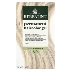Herbatint Permanent Haircolor Gel, 10N Platinum Blonde, 5.75 fl oz (170 ml)