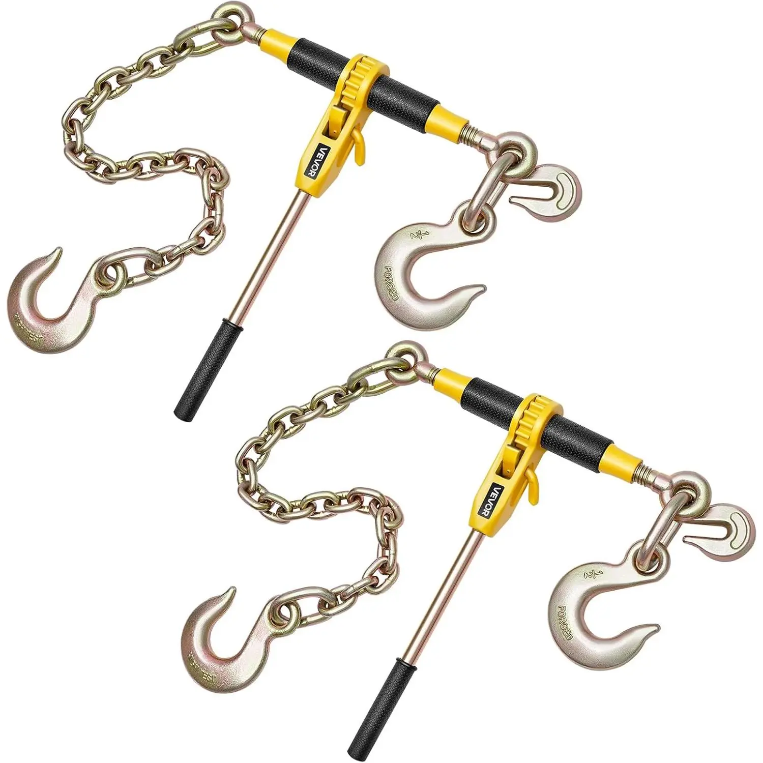 【Summerfinds】VEVOR Manganese Steel Ratchet Chain Binder, 9200 lbs Working Load, Adjustable for 3/8 in-1/2 in Chains, Durable with Anti-Vibration Lock & Rust Protection, Heavy Duty Handle for Truck Towing, Hauling