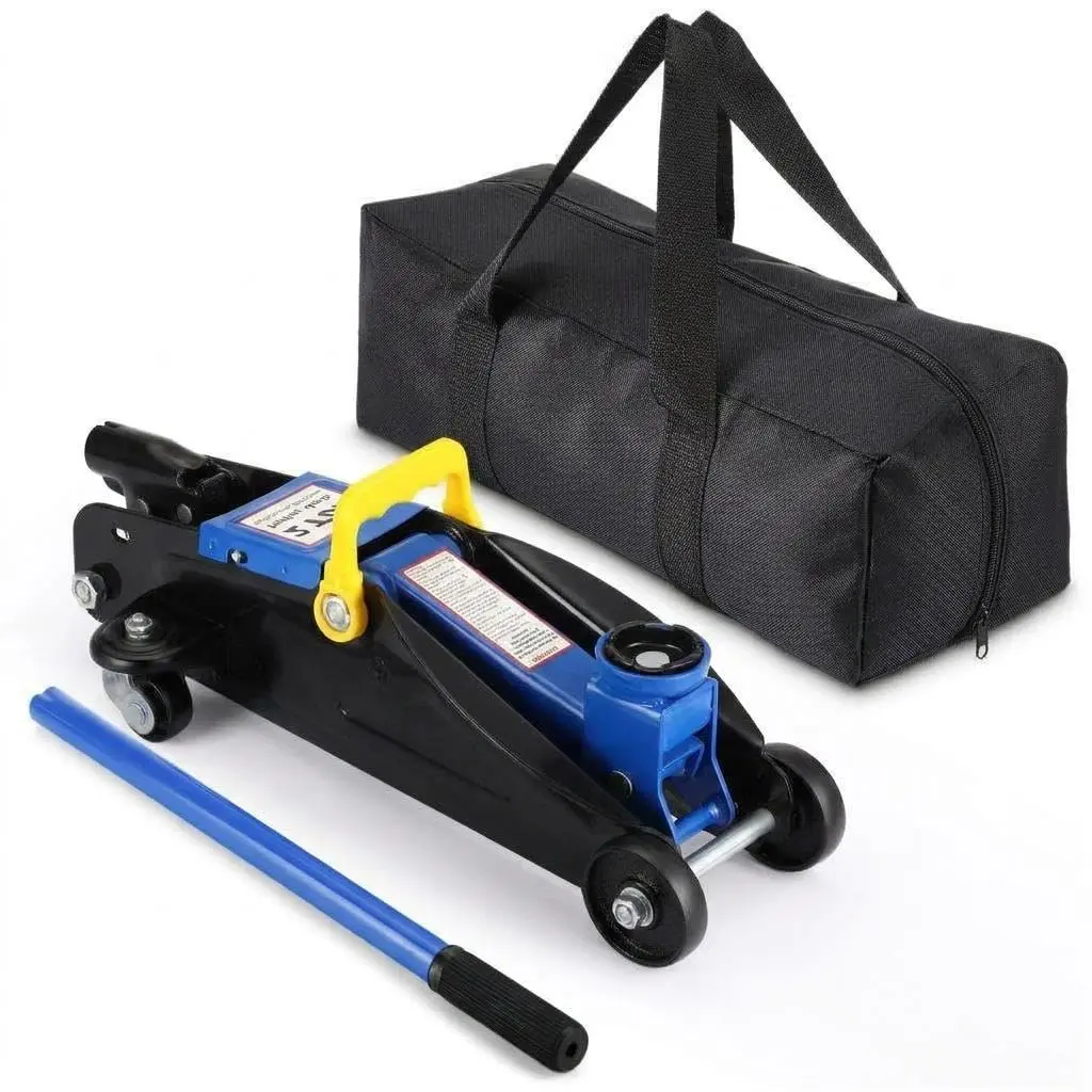 2 Ton Hydraulic Floor Jack - Heavy Duty Low Profile Jack for Cars with Quick Lift Pump, 3.35"-13" Lift Range, 4400 Lbs Capacity & Steel Construction