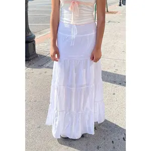 Bohemian Smocked Tiered Maxi Skirt