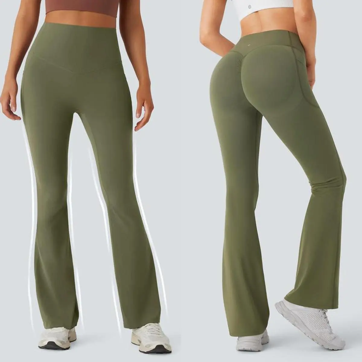 Women's High Waist Leggings - Scrunch Butt Lifting, Tummy Control, UltraSculpt Breathable Fabric, Bootcut, Handsfree Pockets, No Front Seam, High Waist Hugs Midsection, S-2XL, Leggings Women, Tummy Control Leggings