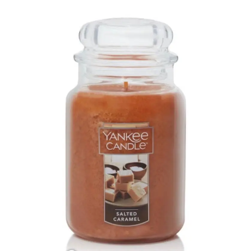 Yankee candle Salted Caramel 22 oz. Original Large Jar Candles, 22 oz Aroma Decor