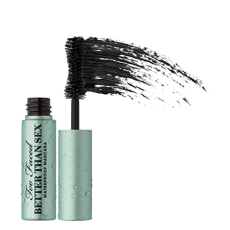 Too Faced Travel Size Better Than Sex Waterproof Mascara | Dramatic Volume, Fuller Length, Intense Pigment