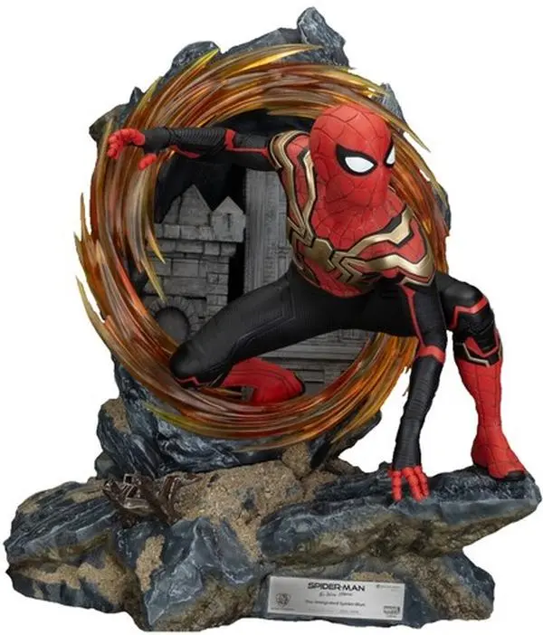 Beast Kingdom Spider-Man: No Way Home Master Craft The Integrated Spider-Man Statue - Poly, Metallic, Approx. 12.4", Classic Poses Collectible Figurine