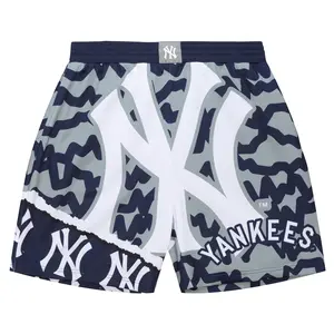 Mitchell & Ness Mens Ny Yankees Jumbotron 2 Sublimated Shorts Casual Bottoms Casual - Blue