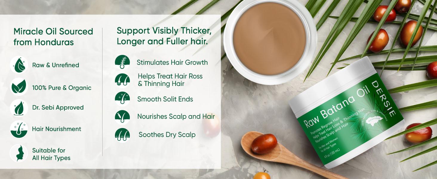 Raw Batana Oil for Hair Growth: Batana Oil Sourced from Honduras - Promotes Thicker & Stronger Hair for Women & Men 4 FL OZ Raw Batana Oil for Hair Growth: Batana Oil Sourced from Honduras - Promotes Thicker & Stronger Hair for Women & Men 4 FL OZ