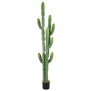 UV-Resistant Artificial Fake Cactus Plants – Large Faux Cowboy Cactus for Indoor & Outdoor Home, Office, or Garden Decor