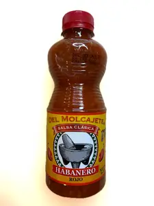 Salsa de Habanero Roja- Del Molcajete 9.17 oz | Del Molcajete Salsa Clásica Habanero Rojo Hot Sauce – 9.17 oz Bottle