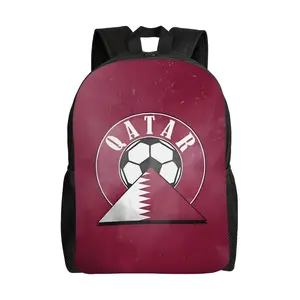 1PC Back to School First Day of School Football Lover Qatar Soccer Daypack Men Women Adult Outdoor Sports Backpack Washable Bookbag