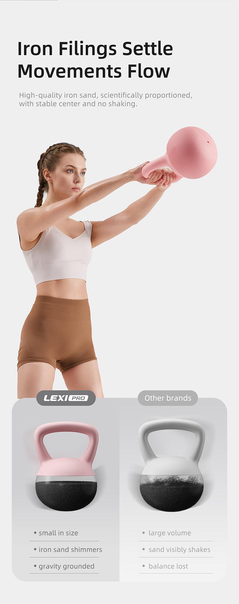 SummerVibes LEXI Soft Kettlebell with Handle, Durable Safe & Comfortable Strength Training Equipment for Core Conditioning Weightlifting Gym At Home Gym Equipment Home Workout Gear for Men and Women summervibes,summerwins