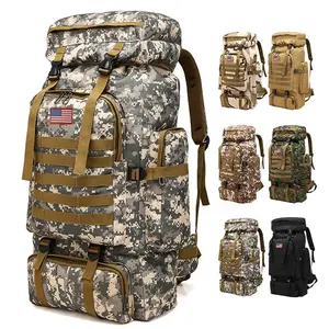 80L Tactical Backpack – Military-Grade 600D Oxford Waterproof Hiking Bag, Adjustable Straps + Molle System for Camping, Hunting & Survival