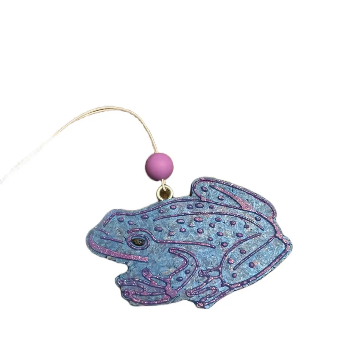 Blue and Purple Frog Fruity Scented Car Freshie - Perfect for Keeping Your Car Smelling Fresh long-lasting scent