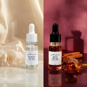 White Musk - Red Musk Perfume Oil Concentrate, Unisex. Non-alcohol, moisturizing formula. Powdery, fresh, clean, woody, warm, sweet.