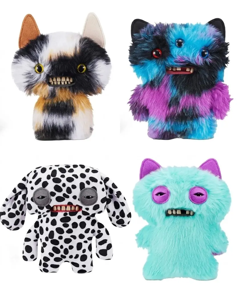 Fuggler Butt Ugly Pets Plush Toy (9.3 Inch) - Funny Ugly-Cute Stuffed Animal in Pet House Box, Quirky Dalmatian/Cat Room Decor, Gag Gift for Pet Lovers, Dog Moms & Toy Collectors