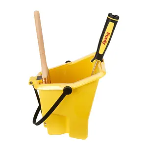212 MAIN Yellow Plastic Painter Pail - Multi-Grip Hand-Held Container for Automotive & Motorcycle Paint Care, Compatible with Brushes
