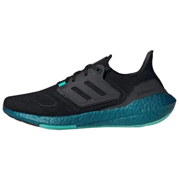 Adidas UltraBoost 22 'Black Mint Rush' Men's Running Sneakers, Breathable Active Wear for Training, Boost Cushioning Sports Footwear, Continental Sole, Foam, Sporty Look, High-Performance, Casual