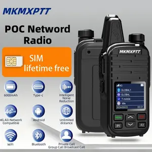 SIM card lifetime free 2G 4G PoC wireless intercom supports long-term voice encryption WiFi、 Bluetooth function is suitable for fleet travel, hotel management, outdoor fishing, etc