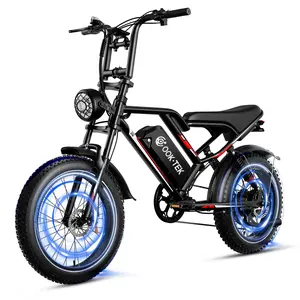 Electric Bike | 1000W Peak Motor, 31MPH Max Speed, 21-31 Miles Range, 20'' Off-Road Fat Tires, 7-Speed Gears, Shock Absorption System, Smart APP Control, Ideal for Urban Commuting & Suburban Riding