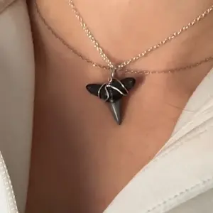 Fossilized Shark Tooth Pendant Necklace - Unique Design, Ideal for Everyday Wear