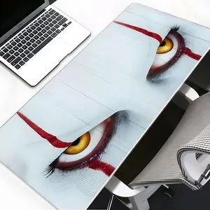 Dark Mystery Horror Clown Large Gaming Mouse Pad, Computer Mouse Pad, Universal Mouse Pad, Desktop Protective Pad, Washable Rubber Pad Non-Slip Lock Edge Multi-Size Mouse Pad Suitable For Home Office, Gift for Family and Friends, Gaming Mousepad