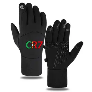 CR7 Logo Printed Touchscreen Winter Soccer Gloves for Outdoor Sports Activities and Casual Wear  Ideal for Adults  Perfect Christmas  New Year  and Birthday Gift for Sports Enthusiasts  Fitness Lovers  a