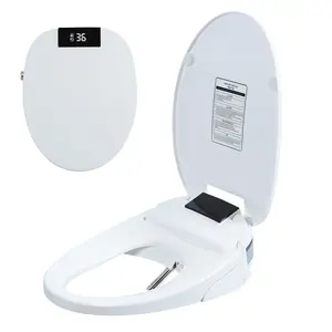 Electric Bidet Toilet Seat, Bidet Attachment for Toilet, Elongated Heated Toilet Seat with Instant Warm Water & Dryer, Self-Clean Nozzle, Automatic Flip Cover