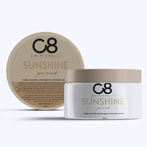 Cultiv8 by Co Sunshine Yoni Scrub - Organic Exfoliant with Shea Coconut Oil & Kojic Acid for Smooth & Bright Skin - 6oz Body Care Cleanser
