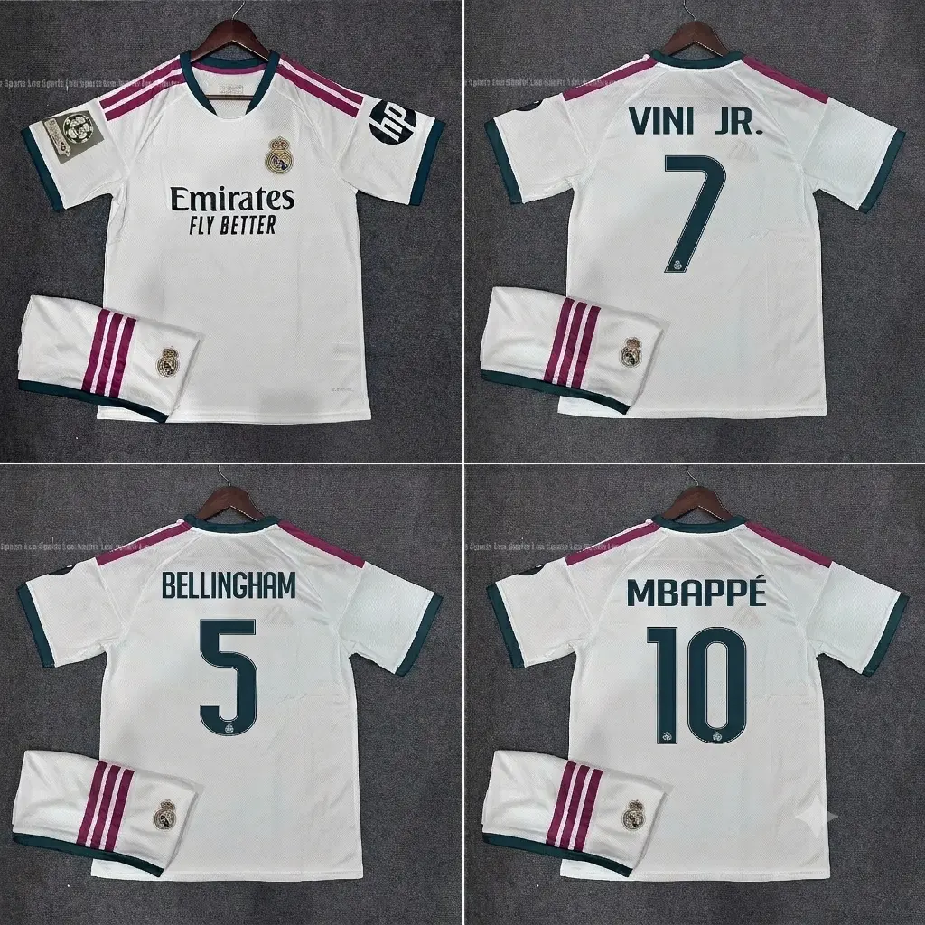 RM Home Soccer Jersey Set 2026/2027 | Premium Quality Football Kit with Pre-Printed Player Names | High-Performance Polyester