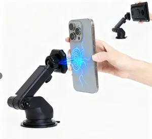 PASLDA Magnetic Phone Mount for Car Compatible with MagSafe Not Blocking Air Vent Strengthen Magnetic Power Car Phone Holder for iPhone 17 16 15 Pro Max 14 13 12 Pro & Android Devices with 360-Degree Rotatable Ball Joint