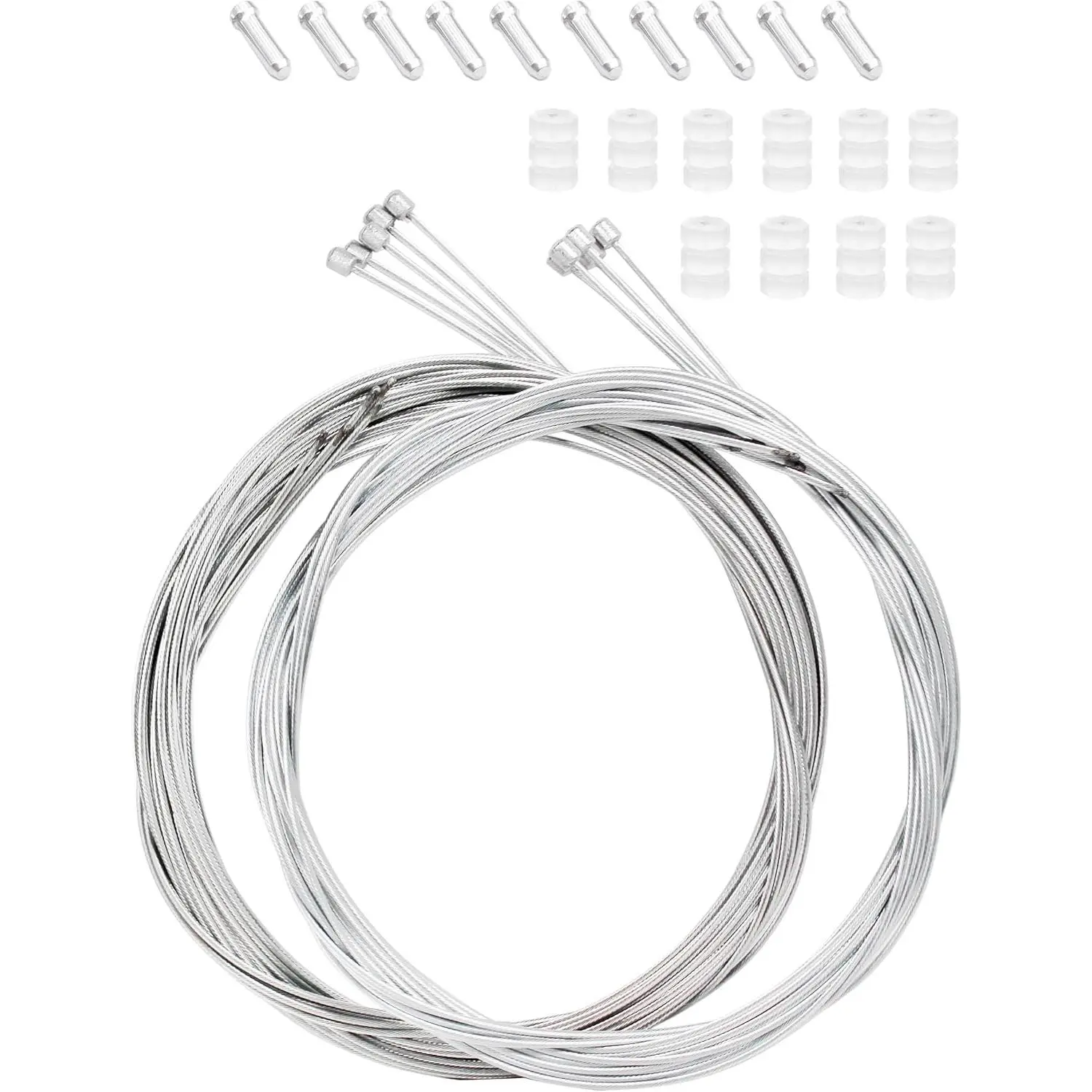 10PCS Bicycle Brake Cable, Bike Derailleur Shifter Cables,Front and Rear Brake Lines Shift Cable Set for Shimano Sram Road Mountain Bike
