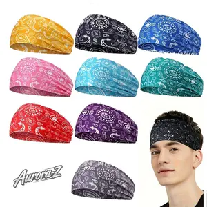 3Pcs Y2K Bandana Paisley Headbands For Men Women, Sweat Wicking Breathable Quick Dry Sports Head Wraps, Ideal For Yoga Running Gym Fitness Cycling Daily Wear
