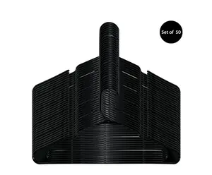 Essential 50-Pack Black Clothes Hangers Sturdy Lightweight Plastic for Everyday Wardrobe Needs Set of 50