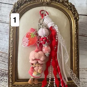 Strawberry girl keychains