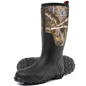 【No steel toe】Trudave Rubber Boots for Men Waterproof Rain Boots with Steel Shank Size 5-14 Anti-Slip Mud Boot Comfortable Industrial Shoe Kanati Work Footwear Outdoorfun Closed Camo Design
