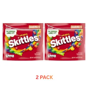 Skittles,Original Candy Sharing Size Bag,15.6 oz,(Pack of 2)