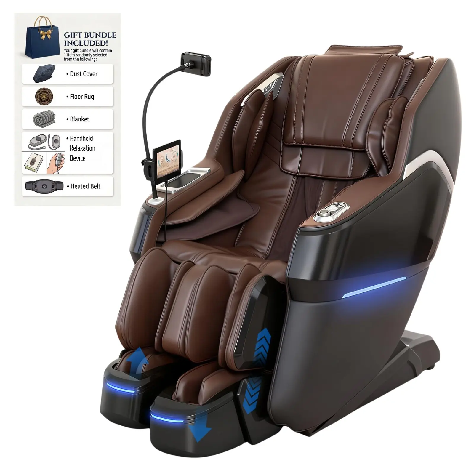 3xrelax Massage Chair BV-3 Thai Stretching 4D Massage Chair Full Body, Zero Gravity, 24 Massage Modes, SL-Track Shiatsu Massage Chair Recliner, Seperate Ankle Flipping, Electric Calfrest Extension & Foot Rollers, AI Voice Control