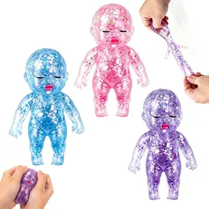 3PCS Baby Squishies Glittery, Slow Rising Squishies, 4" Soft Squeezable Fidget Toy, Desk Decor & Anxiety Relief, Ideal for Birthday Gifts, Party Favors, Classroom Prizes, Easter Basket Stuffers,Christmas gift