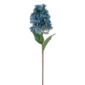 Vickerman EF225239 34" Artificial Aqua Blue Cone Hydrangea Spray. 2 Stems In A Bag.