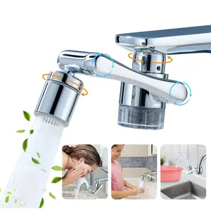 Water Filter for Sink Faucet Extender Aerator,  Filter Reduce 99% Chlorine, 1080° Rotating Brass Swivel Aerator, 2 Modes Attachment Faucet Filter for Skin Kitchen Bathroom Sink,
