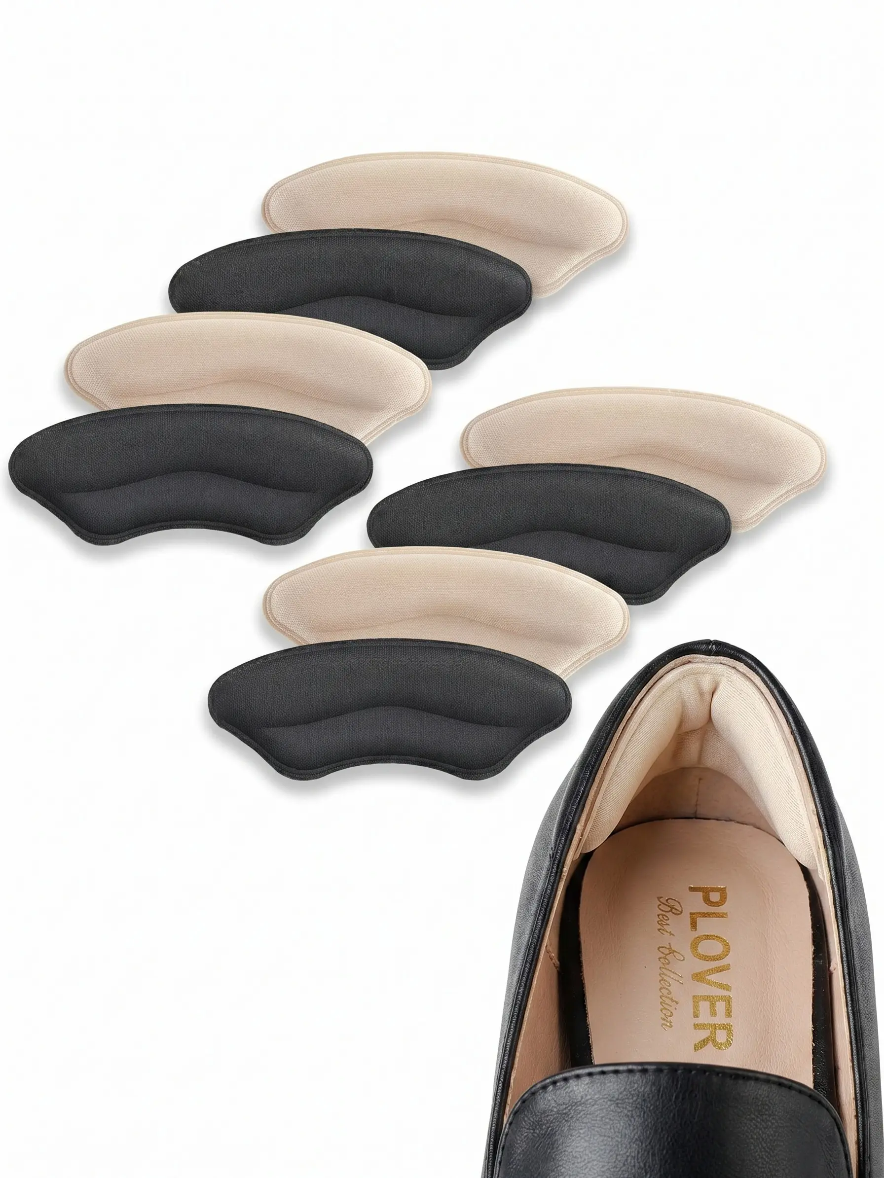Heel Grips Liner, Heel Pads for Shoes Too Big – Heel slip Stopper, Soft Heel Grips Soft Cushion Inserts Women Men Blister Relief 4 Pairs