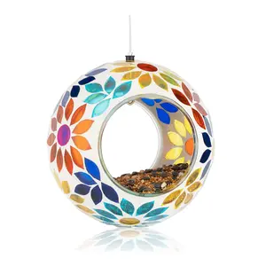 Backyard Expressions Hanging Glass Bird Feeder