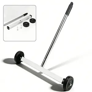 17 Rolling Magnetic Sweeper 8.8lbs –Lightweight Pick-up Sweeper with Wheels for Nails, Screws & Metal Debris Home Use Workshop Garage