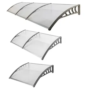【Summervibes】Ubesgoo Window Awning Door Awning, Polycarbonate Cover Front Door Outdoor Patio Awning UV Protection Rain Snow Sun Protection Hollow Core Panel, High Quality ABS and Polycarbonate Material