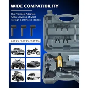Brake Bleeder Kit with Hand Vacuum Pump and Adapters, Brake Bleeding Kit for Brake Fluid Power Steering Fluid More, Vacuum Brake Bleeder Pump with Pressure Gauge Car Diagnostic Tools, Limited Time Deal