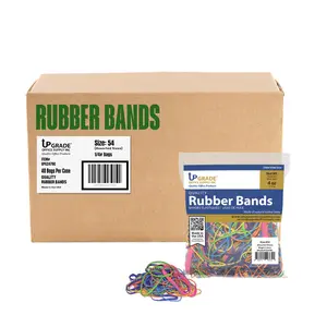 Upgrade Office Supply UPG247BCCS Rubber Bands, Size #54, Assorted Colors, 10 lb Case (40 Bags), Made in USA