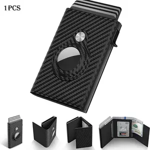 Airtag Metal Card Holder Rfid Aluminum Alloy Anti-Theft Lost Storage Bag Car Home Universal Use