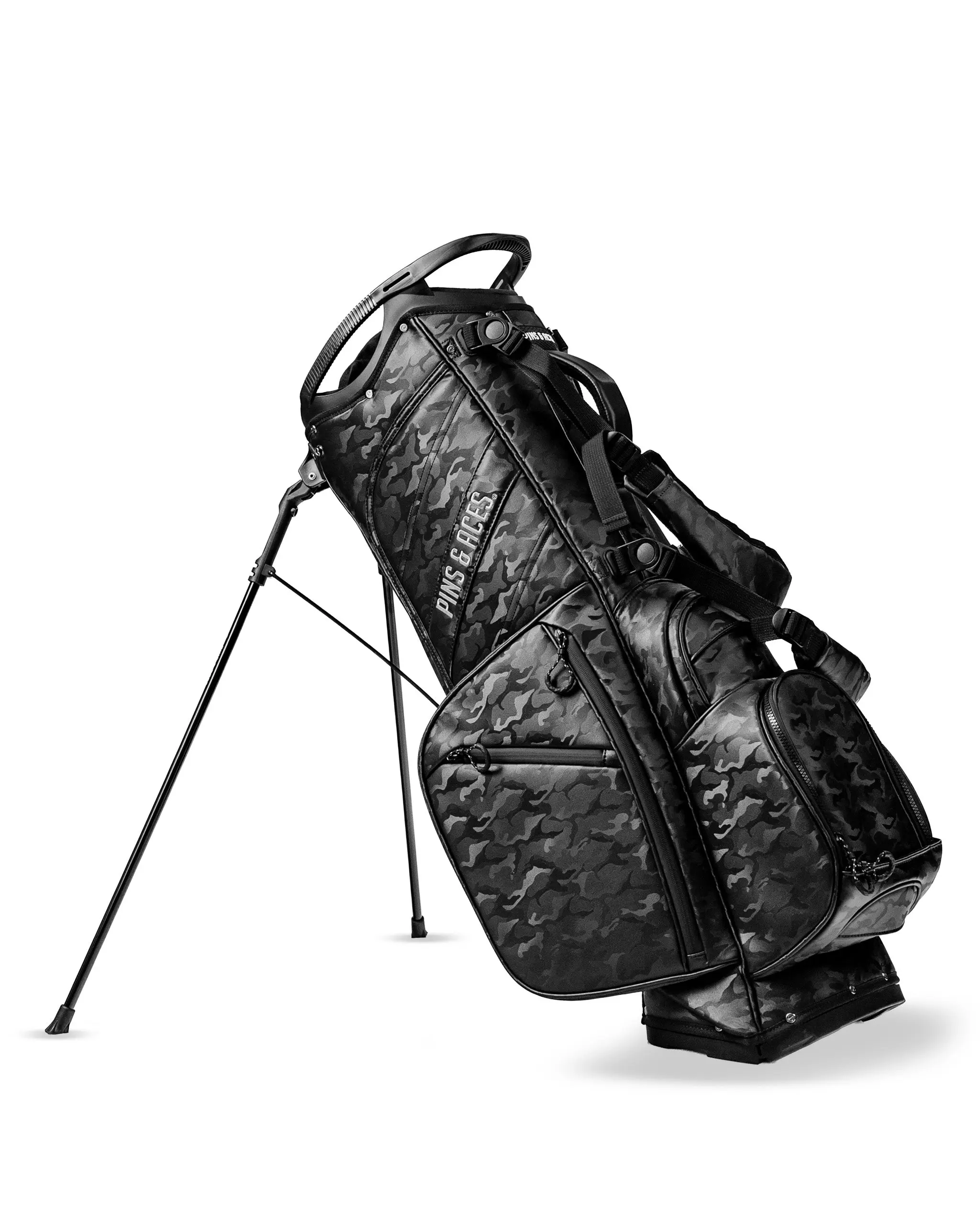 Player Preferred Black Camo Stand Bag, Lightweight Golf Club Bag with 14-Way Full-Length Dividers, Velvet-Lined Top & Magnetic Pockets, Golf Equipment, Lightweight Golf Club Bags